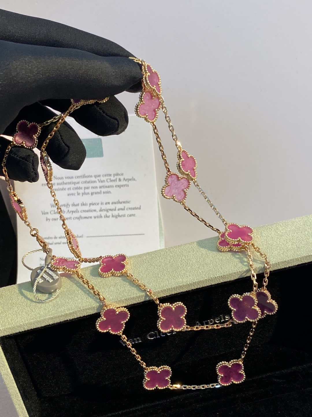Van Cleef & Arpels Alhambra Pink Gold Necklace